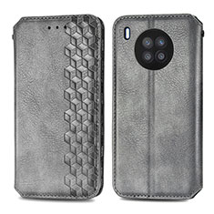 Funda de Cuero Cartera con Soporte Carcasa S01D para Huawei Honor 50 Lite Gris