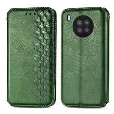 Funda de Cuero Cartera con Soporte Carcasa S01D para Huawei Honor 50 Lite Verde