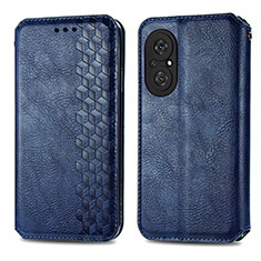 Funda de Cuero Cartera con Soporte Carcasa S01D para Huawei Honor 50 SE 5G Azul