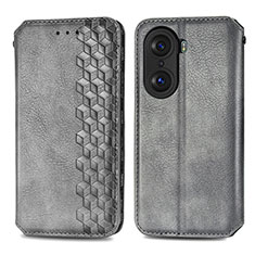 Funda de Cuero Cartera con Soporte Carcasa S01D para Huawei Honor 60 Pro 5G Gris