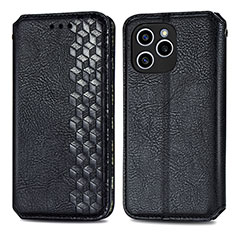 Funda de Cuero Cartera con Soporte Carcasa S01D para Huawei Honor 60 SE 5G Negro