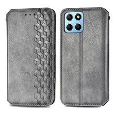 Funda de Cuero Cartera con Soporte Carcasa S01D para Huawei Honor 70 Lite 5G Gris