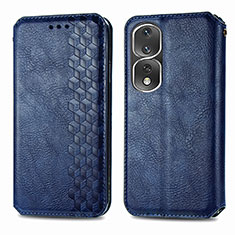 Funda de Cuero Cartera con Soporte Carcasa S01D para Huawei Honor 80 Pro 5G Azul