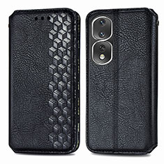 Funda de Cuero Cartera con Soporte Carcasa S01D para Huawei Honor 80 Pro Flat 5G Negro