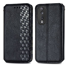 Funda de Cuero Cartera con Soporte Carcasa S01D para Huawei Honor 90 5G Negro