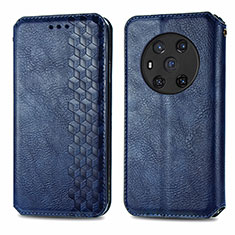 Funda de Cuero Cartera con Soporte Carcasa S01D para Huawei Honor Magic3 5G Azul