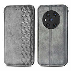 Funda de Cuero Cartera con Soporte Carcasa S01D para Huawei Honor Magic3 5G Gris