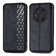 Funda de Cuero Cartera con Soporte Carcasa S01D para Huawei Honor Magic3 5G Negro