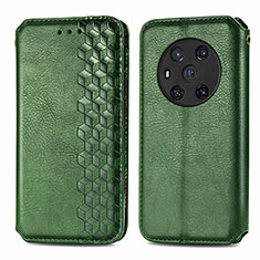 Funda de Cuero Cartera con Soporte Carcasa S01D para Huawei Honor Magic3 5G Verde