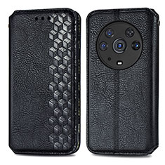 Funda de Cuero Cartera con Soporte Carcasa S01D para Huawei Honor Magic3 Pro 5G Negro