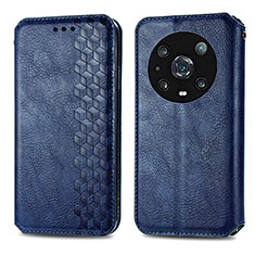 Funda de Cuero Cartera con Soporte Carcasa S01D para Huawei Honor Magic4 Pro 5G Azul