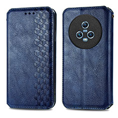 Funda de Cuero Cartera con Soporte Carcasa S01D para Huawei Honor Magic5 5G Azul