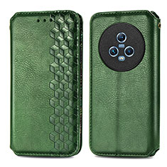 Funda de Cuero Cartera con Soporte Carcasa S01D para Huawei Honor Magic5 5G Verde