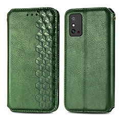 Funda de Cuero Cartera con Soporte Carcasa S01D para Huawei Honor X10 Max 5G Verde