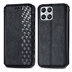 Funda de Cuero Cartera con Soporte Carcasa S01D para Huawei Honor X8 4G Negro