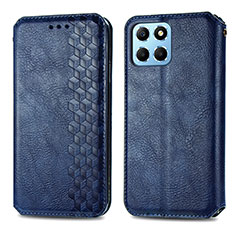 Funda de Cuero Cartera con Soporte Carcasa S01D para Huawei Honor X8 5G Azul