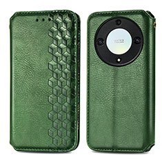 Funda de Cuero Cartera con Soporte Carcasa S01D para Huawei Honor X9a 5G Verde