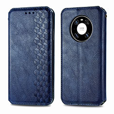 Funda de Cuero Cartera con Soporte Carcasa S01D para Huawei Mate 40 Pro Azul