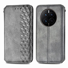 Funda de Cuero Cartera con Soporte Carcasa S01D para Huawei Mate 50 Gris