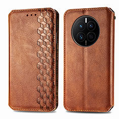 Funda de Cuero Cartera con Soporte Carcasa S01D para Huawei Mate 50 Marron