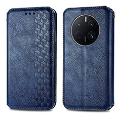 Funda de Cuero Cartera con Soporte Carcasa S01D para Huawei Mate 50 Pro Azul