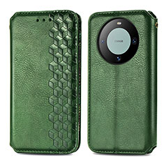 Funda de Cuero Cartera con Soporte Carcasa S01D para Huawei Mate 60 Pro+ Plus Verde