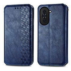 Funda de Cuero Cartera con Soporte Carcasa S01D para Huawei Nova 10 Azul