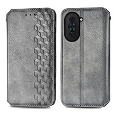 Funda de Cuero Cartera con Soporte Carcasa S01D para Huawei Nova 10 Gris