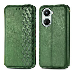 Funda de Cuero Cartera con Soporte Carcasa S01D para Huawei Nova 10 SE Verde