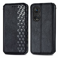 Funda de Cuero Cartera con Soporte Carcasa S01D para Huawei Nova 9 Pro Negro