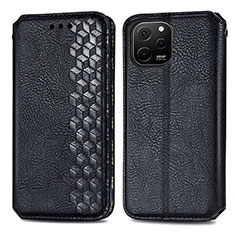 Funda de Cuero Cartera con Soporte Carcasa S01D para Huawei Nova Y61 Negro