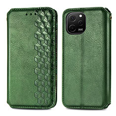 Funda de Cuero Cartera con Soporte Carcasa S01D para Huawei Nova Y61 Verde