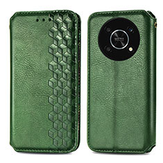 Funda de Cuero Cartera con Soporte Carcasa S01D para Huawei Nova Y90 Verde