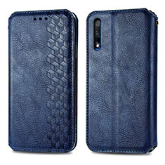 Funda de Cuero Cartera con Soporte Carcasa S01D para Huawei P Smart Z (2019) Azul