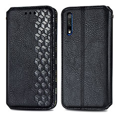 Funda de Cuero Cartera con Soporte Carcasa S01D para Huawei Y9 Prime (2019) Negro