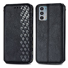 Funda de Cuero Cartera con Soporte Carcasa S01D para Motorola Moto Edge 20 5G Negro