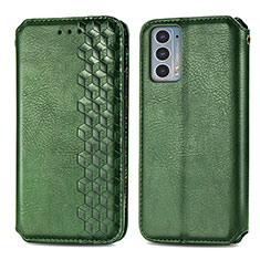 Funda de Cuero Cartera con Soporte Carcasa S01D para Motorola Moto Edge 20 5G Verde