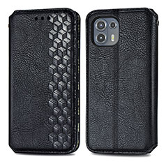 Funda de Cuero Cartera con Soporte Carcasa S01D para Motorola Moto Edge 20 Lite 5G Negro