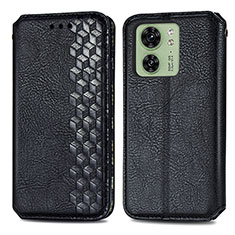 Funda de Cuero Cartera con Soporte Carcasa S01D para Motorola Moto Edge (2023) 5G Negro