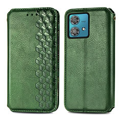 Funda de Cuero Cartera con Soporte Carcasa S01D para Motorola Moto Edge 40 Neo 5G Verde