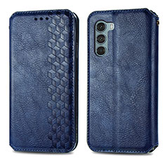 Funda de Cuero Cartera con Soporte Carcasa S01D para Motorola Moto Edge S30 5G Azul