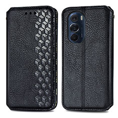 Funda de Cuero Cartera con Soporte Carcasa S01D para Motorola Moto Edge X30 5G Negro