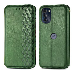 Funda de Cuero Cartera con Soporte Carcasa S01D para Motorola Moto G 5G (2022) Verde