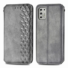 Funda de Cuero Cartera con Soporte Carcasa S01D para Motorola Moto G Stylus (2021) Gris