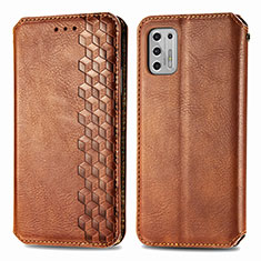 Funda de Cuero Cartera con Soporte Carcasa S01D para Motorola Moto G Stylus (2021) Marron