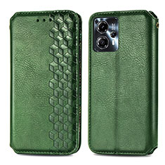 Funda de Cuero Cartera con Soporte Carcasa S01D para Motorola Moto G13 Verde