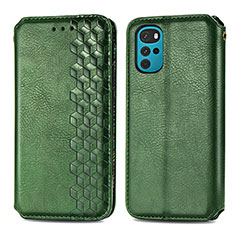 Funda de Cuero Cartera con Soporte Carcasa S01D para Motorola Moto G22 Verde