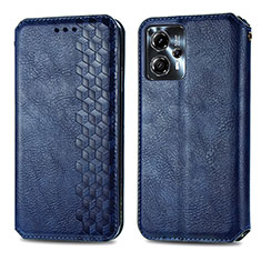 Funda de Cuero Cartera con Soporte Carcasa S01D para Motorola Moto G23 Azul