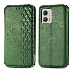 Funda de Cuero Cartera con Soporte Carcasa S01D para Motorola Moto G53 5G Verde