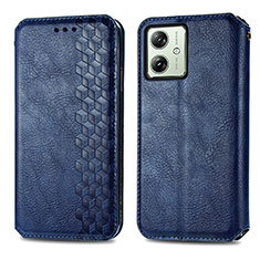 Funda de Cuero Cartera con Soporte Carcasa S01D para Motorola Moto G54 5G Azul